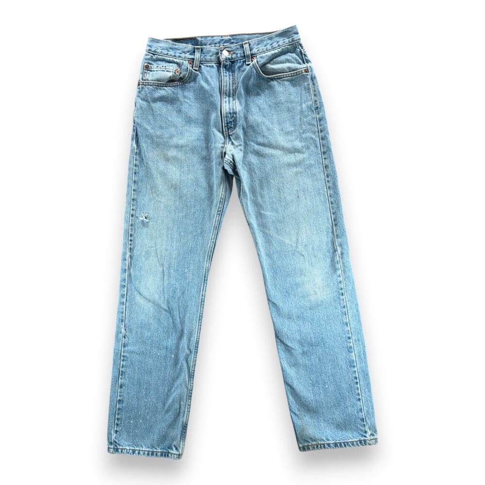 Vintage Levis 505 Jeans Mens 32x32 Blue Light Wash Straight Denim Y2K 33x32 Tag
